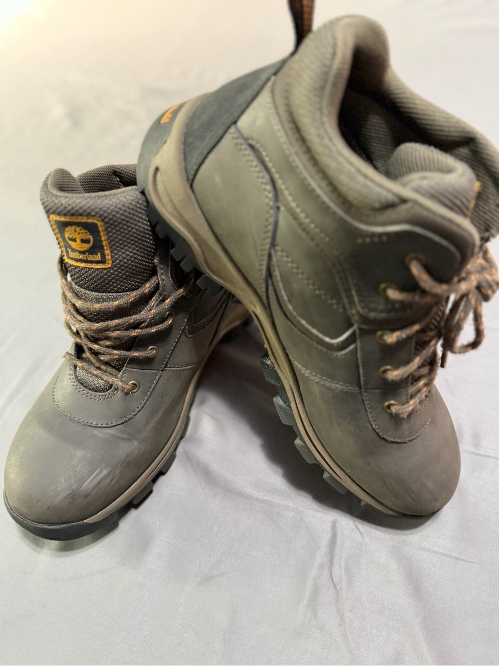 Timberland Men’s Olive Brown Lace-Up Waterproof Hiking Boots